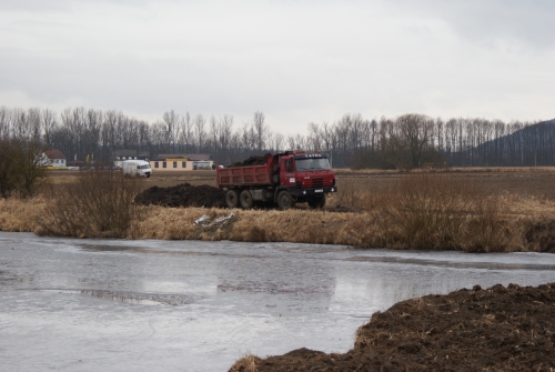 Odvoz odtěženého substrátu rybník Střela